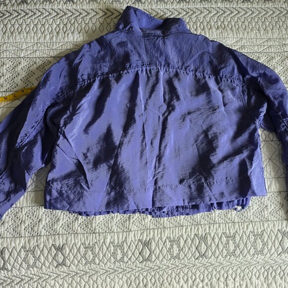 Athleta Arrival Rain Jacket Dark Adonis Blue (purple) Oversized Small NWT - Picture 7 of 13